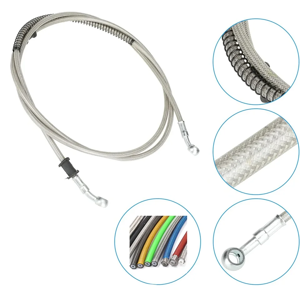 Geflochtener Bremsschlauch 178 Cm – 10 Mm Banjo-Enden, Für GY6 Roller, ATV, Dirtbike, Go-Kart