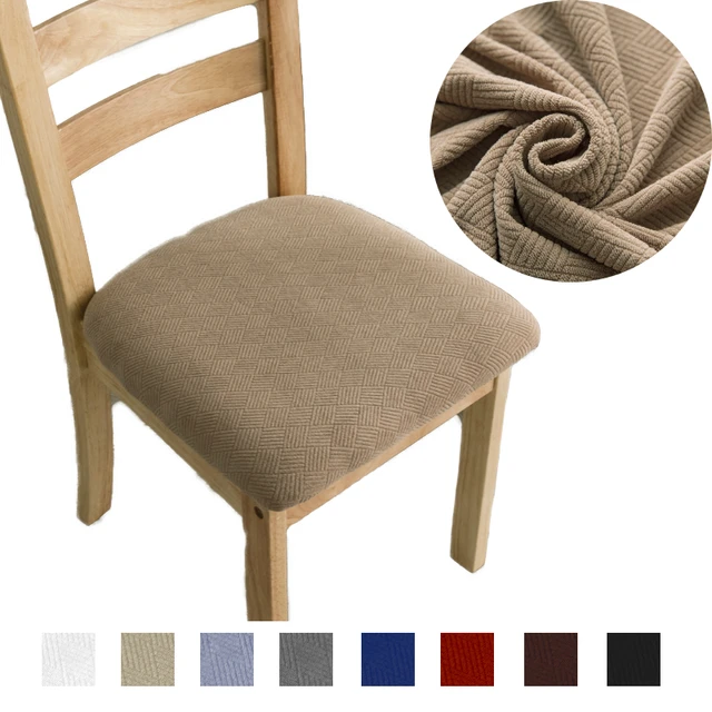 Fundas de asiento para sillas de comedor, Fundas de asiento elásticas  impresas para sillas (juego de 2/4/6, extraíble y lavable, tapizadas,  fundas de