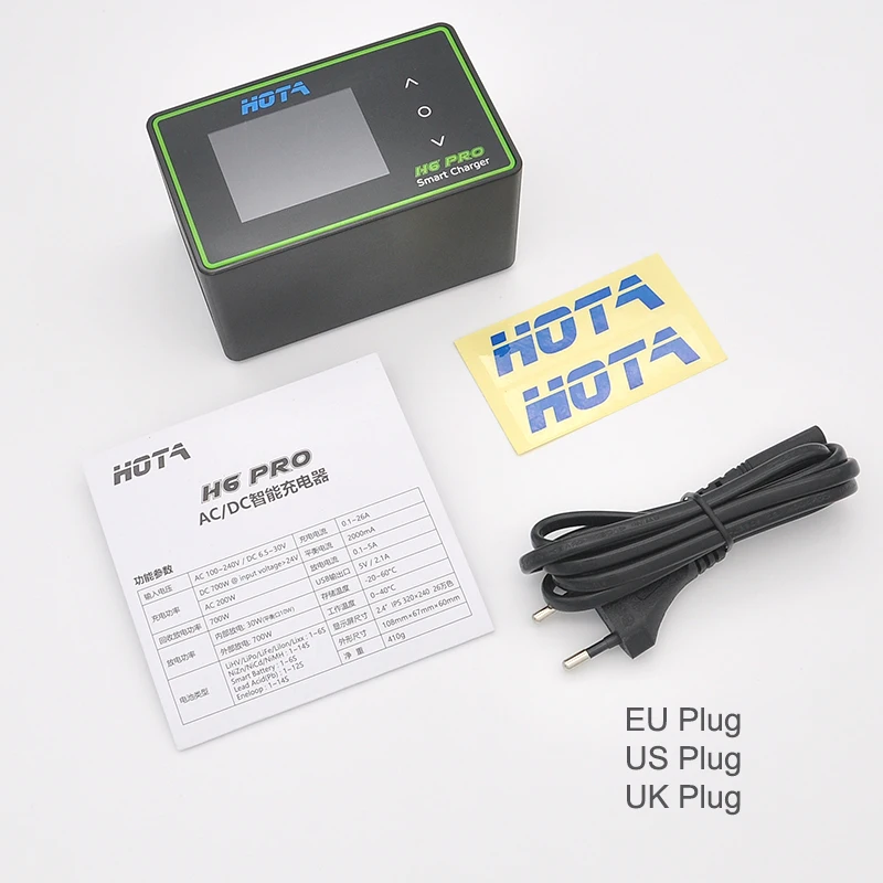 HOTA h6 Pro Duo AC 200W DC 700W 26A Mini Battery Charger 1-6S Lipo NiMh Li-ion Ni-Cd Digital RC Balance Charger Discharger thumbnail 2