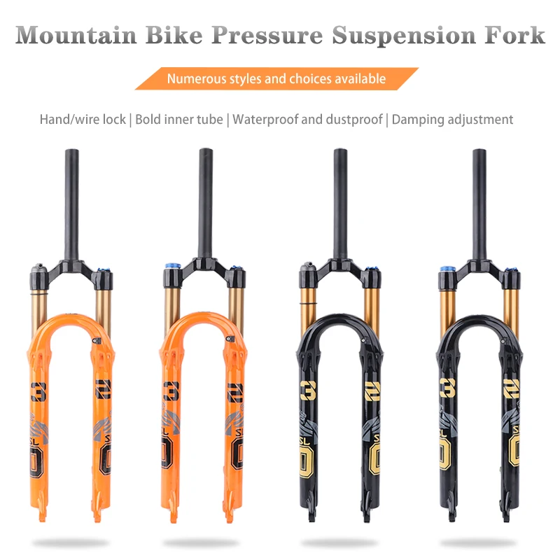 Description Picture 2 of itemHASSNS MTB Fork Bicycle Suspension 26/27.5/29 Inch 120mm Travel Mountain Bike Adjustable Front Fork Oil And Air Quick Release