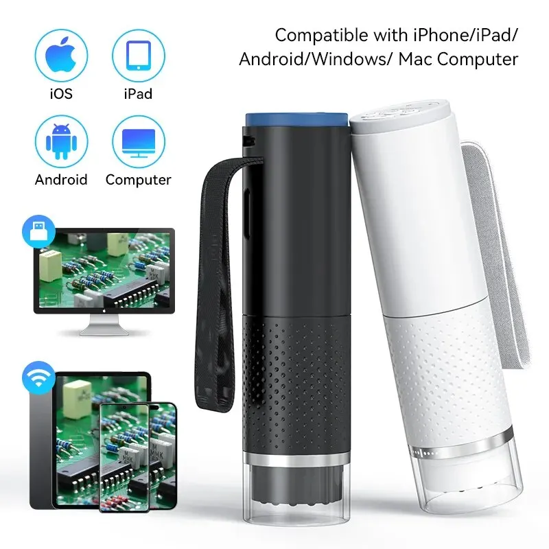 Digital Microscope WiFi Digital Microscope Zoom Camera Magnifier 50X-1000X 2MP USB Electronic Microscopes For Repair Skin Inspection Android IOS PC digital microscope