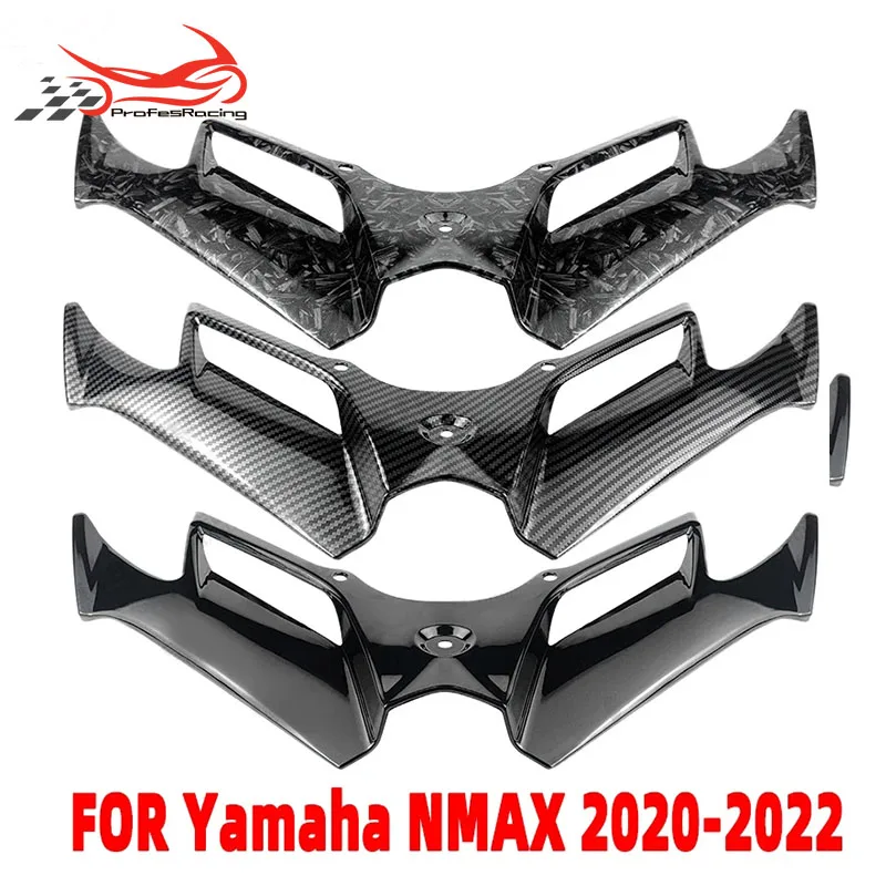 

Motorcycle Front Fairing Aerodynamic Winglet Wing Cover Trim For Yamaha Nmax Nmax125 Nmax155 2020-2022 Carbon Fiber Style