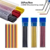 16pcs/Box 2.8mm 2B Solid Carpenter Pencil Replaceable Lead, Woodworking Mechanical Pencil Lead Marking Architectural Accessory 1