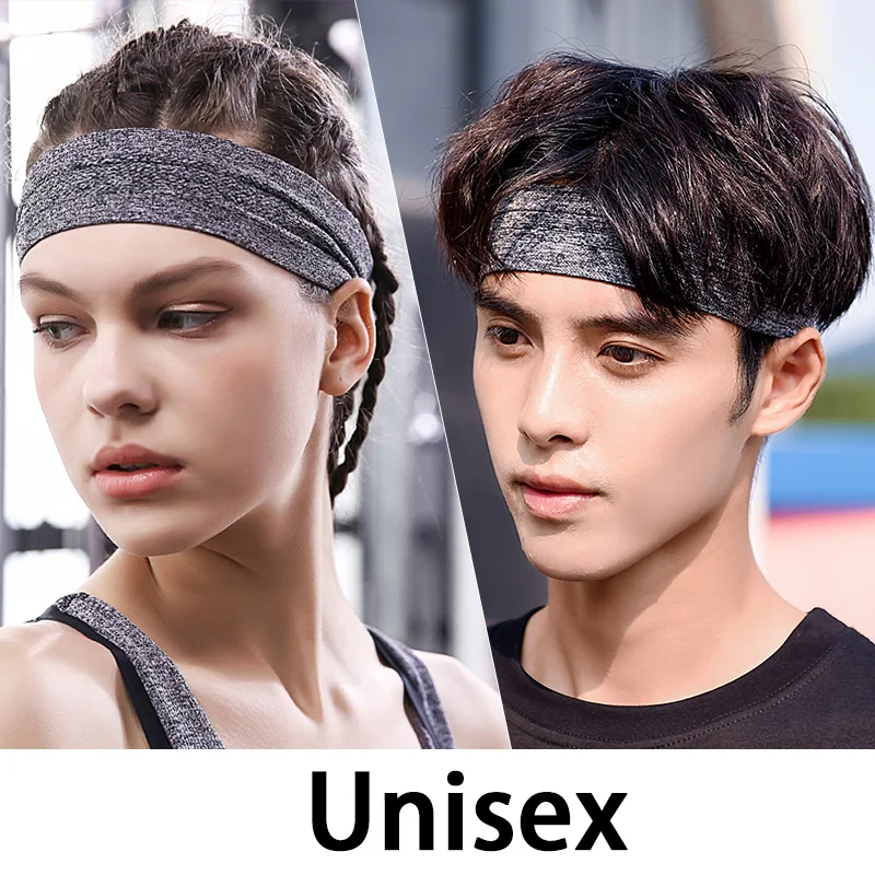 Sports Headband 1pcs Sweatband Moisture-Wicking Breathable Men Women Sports Elastic Headband for Fitness gym Running basketball
