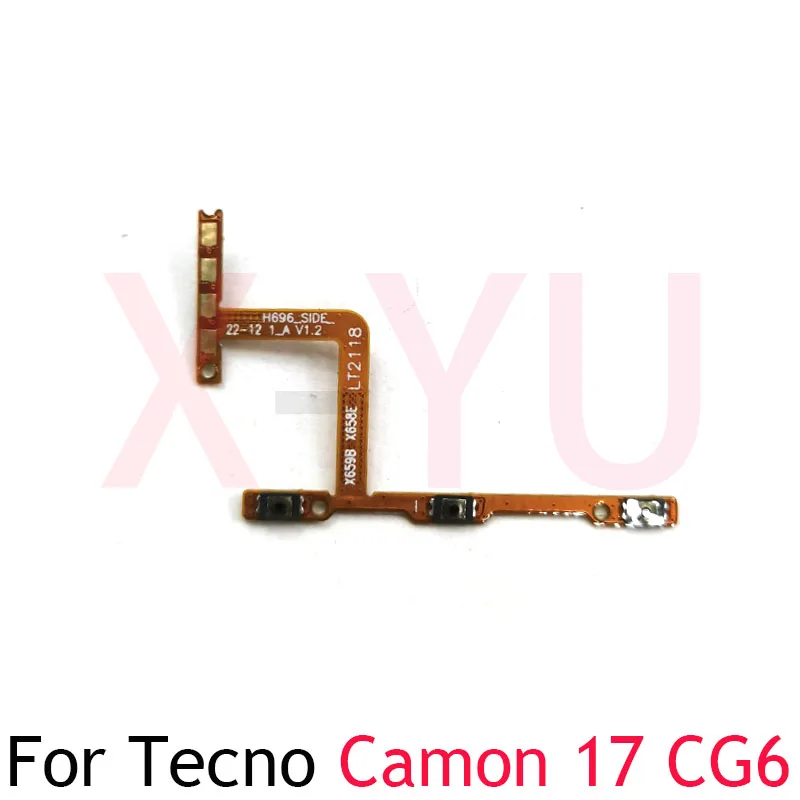 

10PCS For Tecno Camon 17 18 19 17P 18P Pro Neo CG6 CG7 CG8 CH6 CH7 CH6i Ci6 Ci8 Power Volume Side Button Flex Cable