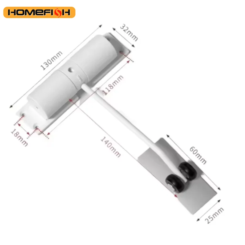 Automatic Door Closer Adjustable Silence Double Spring Self-Closing Hinged