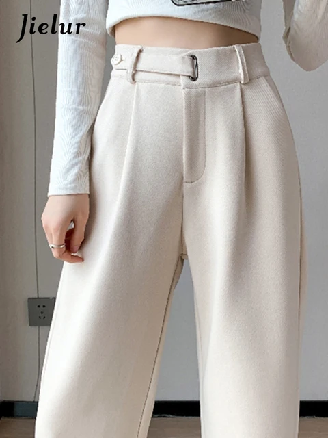 겨울을 따뜻하게 감싸는 편안함: Jielur 두꺼운 루즈 와이드 레그 팬츠