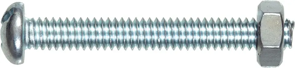 Round Head Combo Machine Screw and Nut Pack