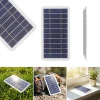 Panneau solaire USB portable 5V 2W - Imperméable, pour la randonnée en plein air, le camping, la recharge de téléphone portable, panneau de charge pour batterie externe 5