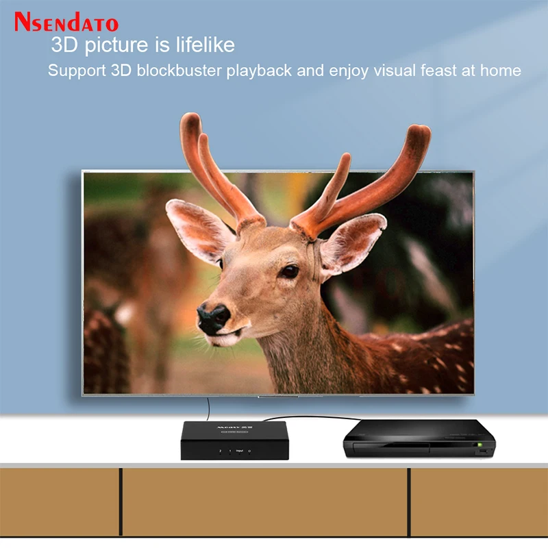 HDMI Splitter 1 in 4 Out 1 In 2 out 4K HDMI Video Distributor Amplifier 4/2 Display For PS5 HDTV xBox PC TV Monitor Projector