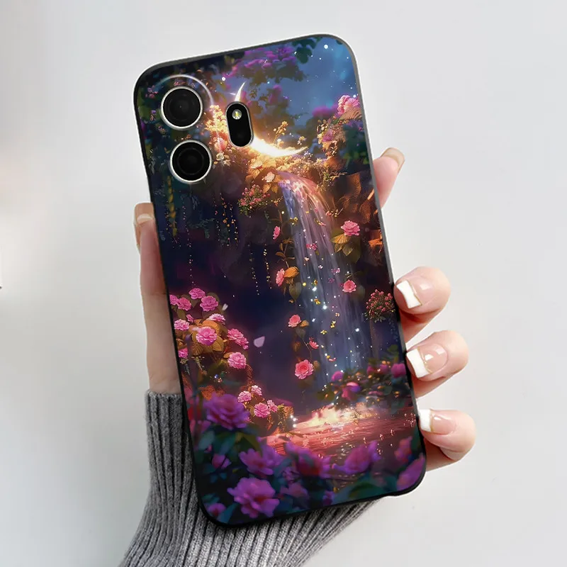 Luxury Cute Love Rabbit Soft Black TPU Silicone Phone Case Back Cover