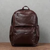Genuine Leather Men Backpack Vintage Laptop Bag Large Capacity Travel Backpack Head Layer Cowhide Leather Computer Bag pack 2