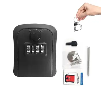 Wall Mount Key Storage Secret Box Organizer 4 Digit Combination Password Security Code Lock No Key Home Key Safe Box 2