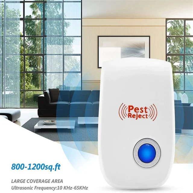 Pest Elutasítja Az Ultrahangos Egér Csótánycsökkentő Eszköz Rovar Patkányok Pókok Szúnyoggyilkos Kártevőirtó Háztartási Kártevők Usa/Eu/Au - Image 5