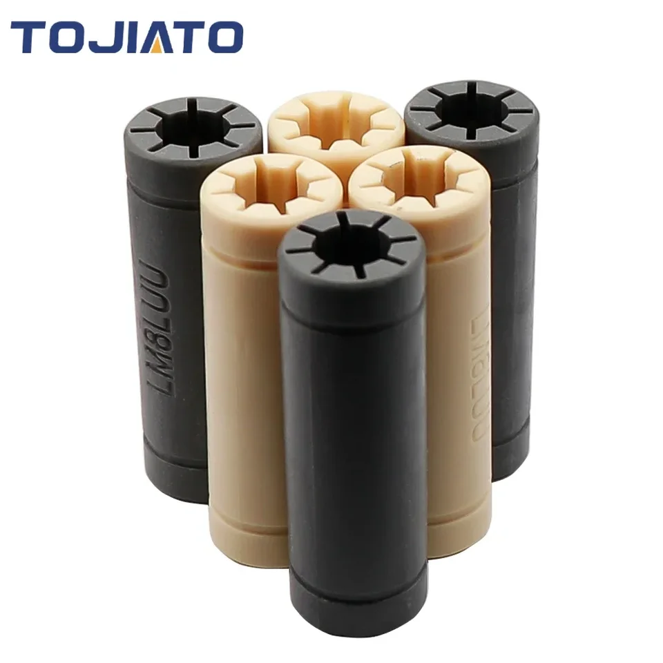 6x LM8LUU Linearkugellager – 8 Mm Bohrung, 15 Mm Außen, 45 Mm Länge, Doppelt Abgedichtet, Für 3D-Drucker & CNC