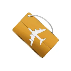 Aluminum Alloy Anti - Lost Travel Luggage Tag with ID Card Holder (Orange)