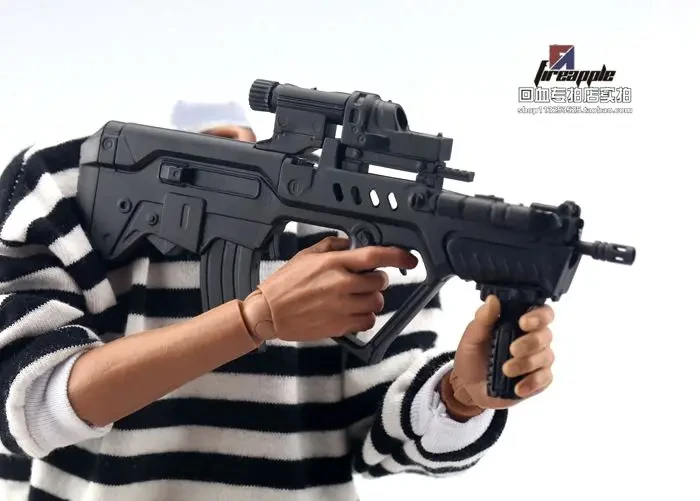 남성 군인 무기 TAVOR 어썰트 라이플 조립 건 모델 군사 장난감, 12 인치 액션 피규어 장면 소품 액세서리, 1/6 체중계