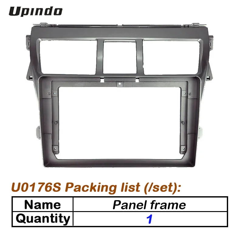 Kit Cornice Per Autoradio Doppio DIN Per Toyota Vios / Belta / Yaris Sedan (2008) - ABS Argento, Dimensioni Universal
