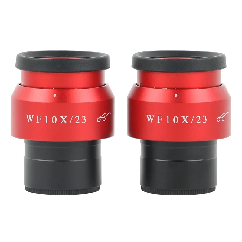 WF10X/23 Microscope Adjustable Widefield Eyepiece Ocular Eyepoint Lens 30mm Interface Binocular Stereo Microscope Eyepiece 2pcs