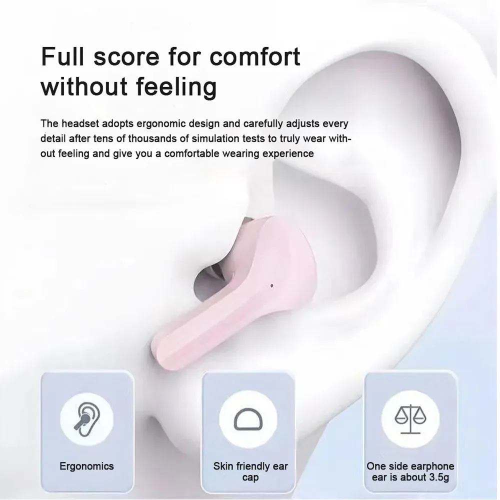Wireless Headphones Sports In-Ear Bluetooth Noise Canceling Outdoor Riding Digital Display Long Endurance