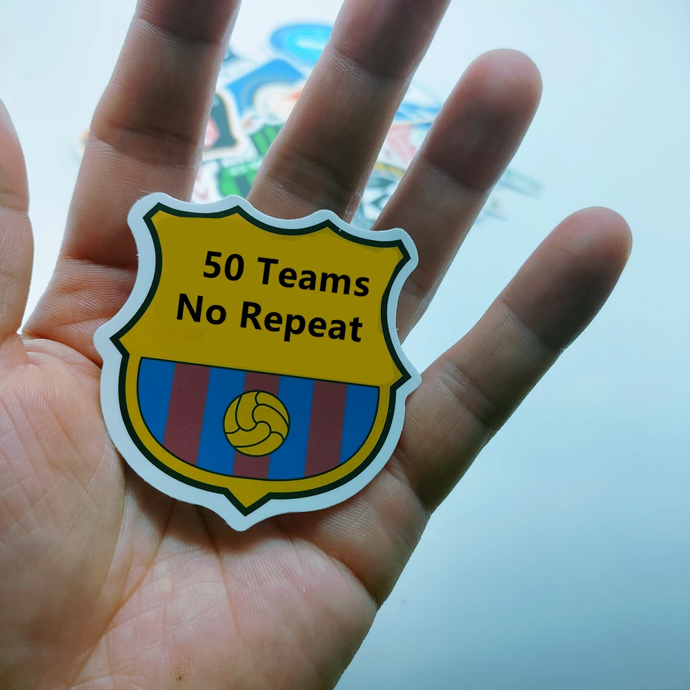 Soccer Competitions Teams for Cars Coat Bicycle Decoration Messi Club Fans Bar Wall Stickers 50 Different Teams No Repeat