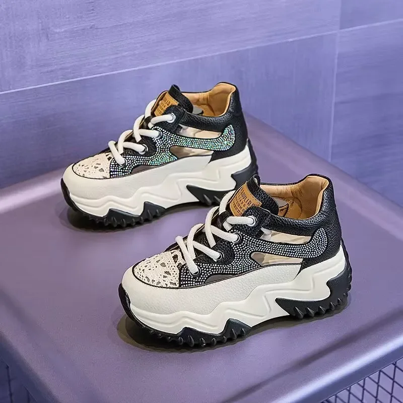 2024 New Platform Comfortable Women Sneakers Fashion Thick Bottem Casual Shoes Women Increase Vulcanize Shoes zapatos de mujer