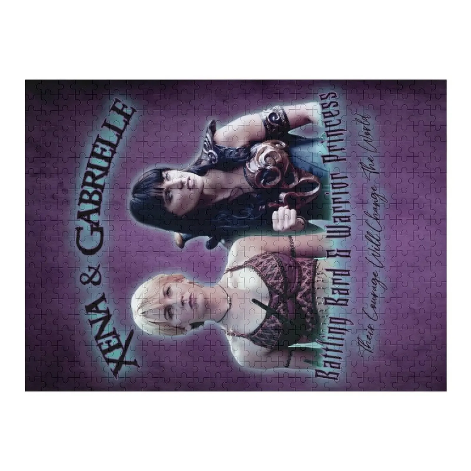 Xena & Gabrielle Vintage Style Jigsaw Puzzle With Photo Children Puzzle