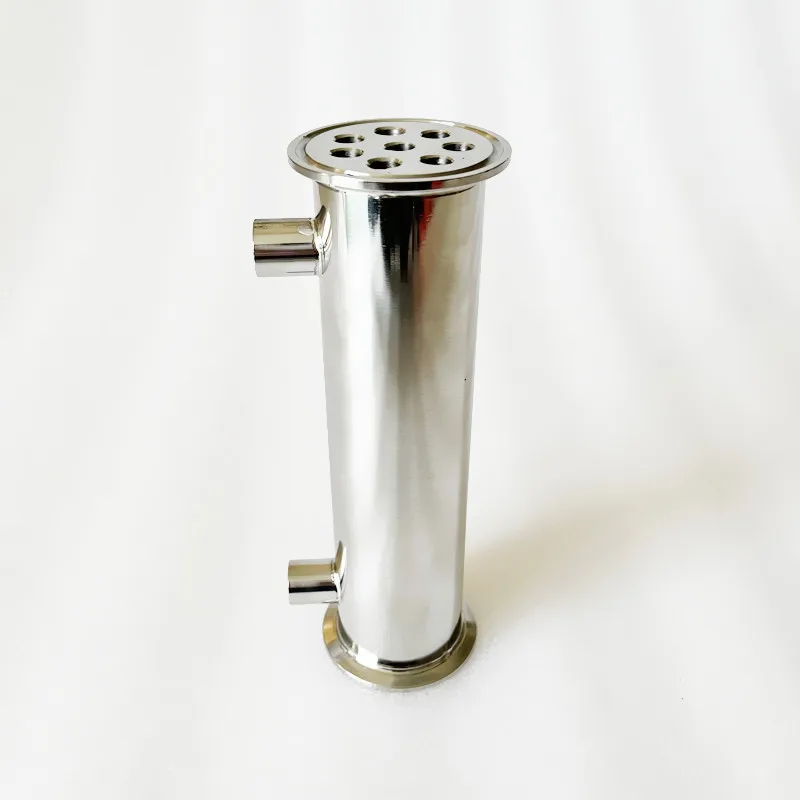 Dephlegmator 2" 51mmOD64mm Reflux Condenser With1/4" Female Thread Height 200mm Inside 8 Tubes For Moonshine Distillation Column