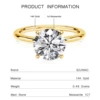 90087-817c81.jpg Bague en diamant Moissanite en or 14K, 9mm, 3CT, 100% Au585, coupe ronde pour femmes, bijoux d'anniversaire de mariage, de fiançailles, cadeau
