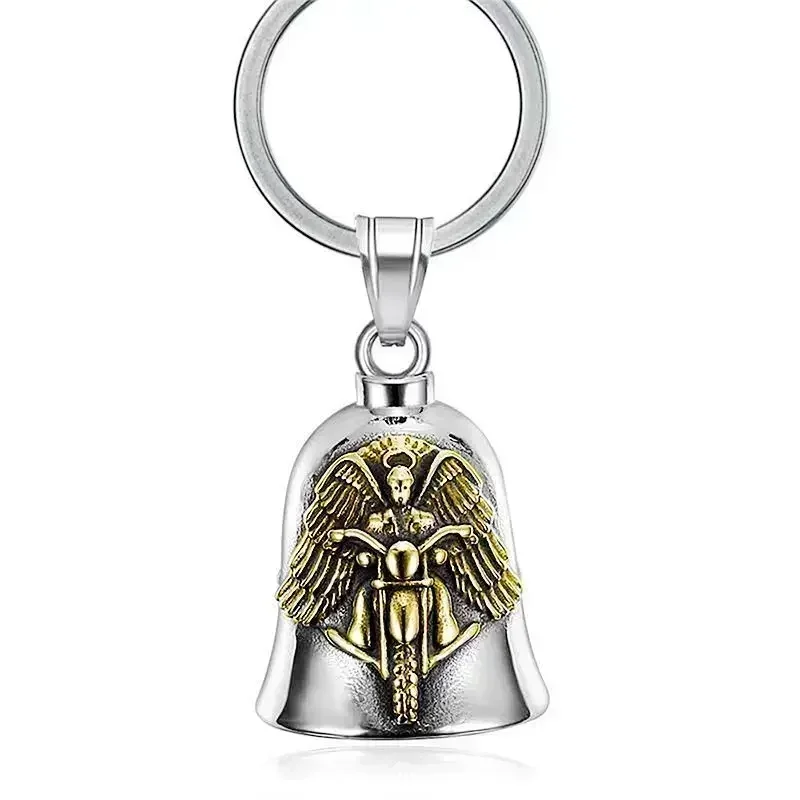 Lion King Pendant and Keychain with Uniquely Carved Bell - Retro Design