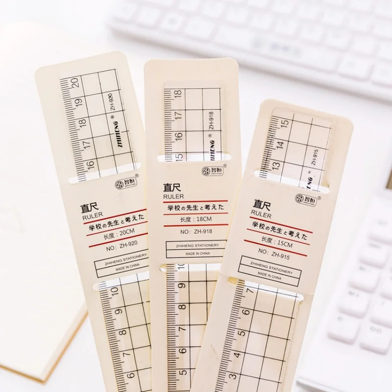 1 Piece 15cm Transparent And Simple Plastic Ruler For Student Homework Drawing Office Drawing Stationery And Supplies