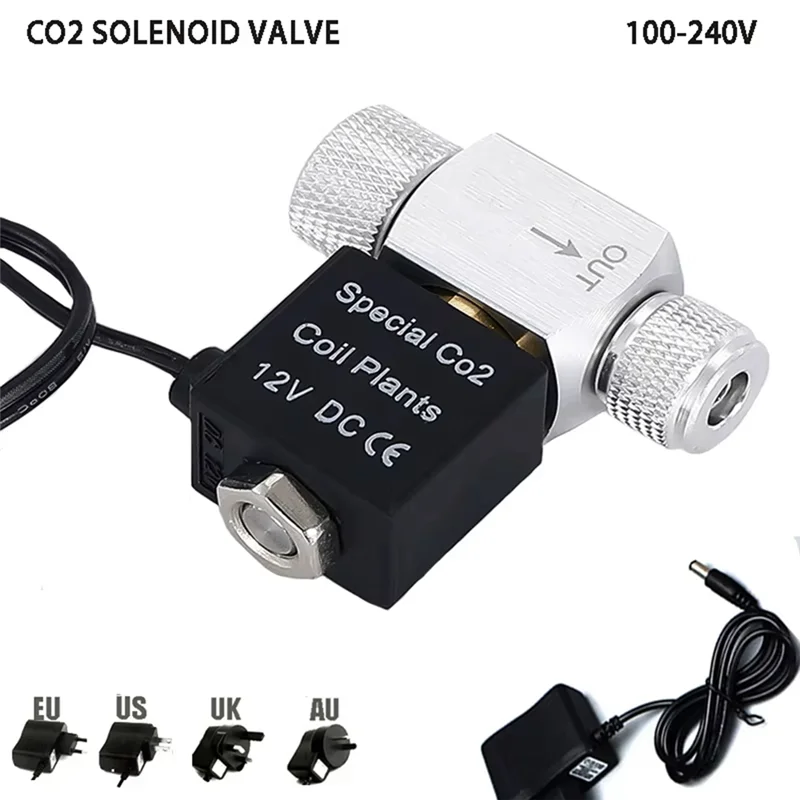 A88E-물고기 탱크 수족관 솔레노이드 밸브 조절기 110V 전기 자기 12V 저온 제어 장치 미국 미국 플러그