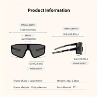 Lunettes de soleil de cyclisme surdimensionnées pour hommes, lunettes de vélo, lunettes anti-vent, verres pour la conduite sur route 4