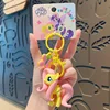 My Little Pony Anime Keychain Twilight Sparkle Pinkamena Diane Pie Fluttershy Rarity Rainbow Dash KeyBuckle Kids Birthday Gifts 3