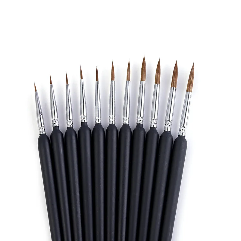 Miniature Paint Brush Set Professional Brush Acrylic Painting Thin Hook Line Pen for Oil, Watercolor Art Supplies Hand Painted 6