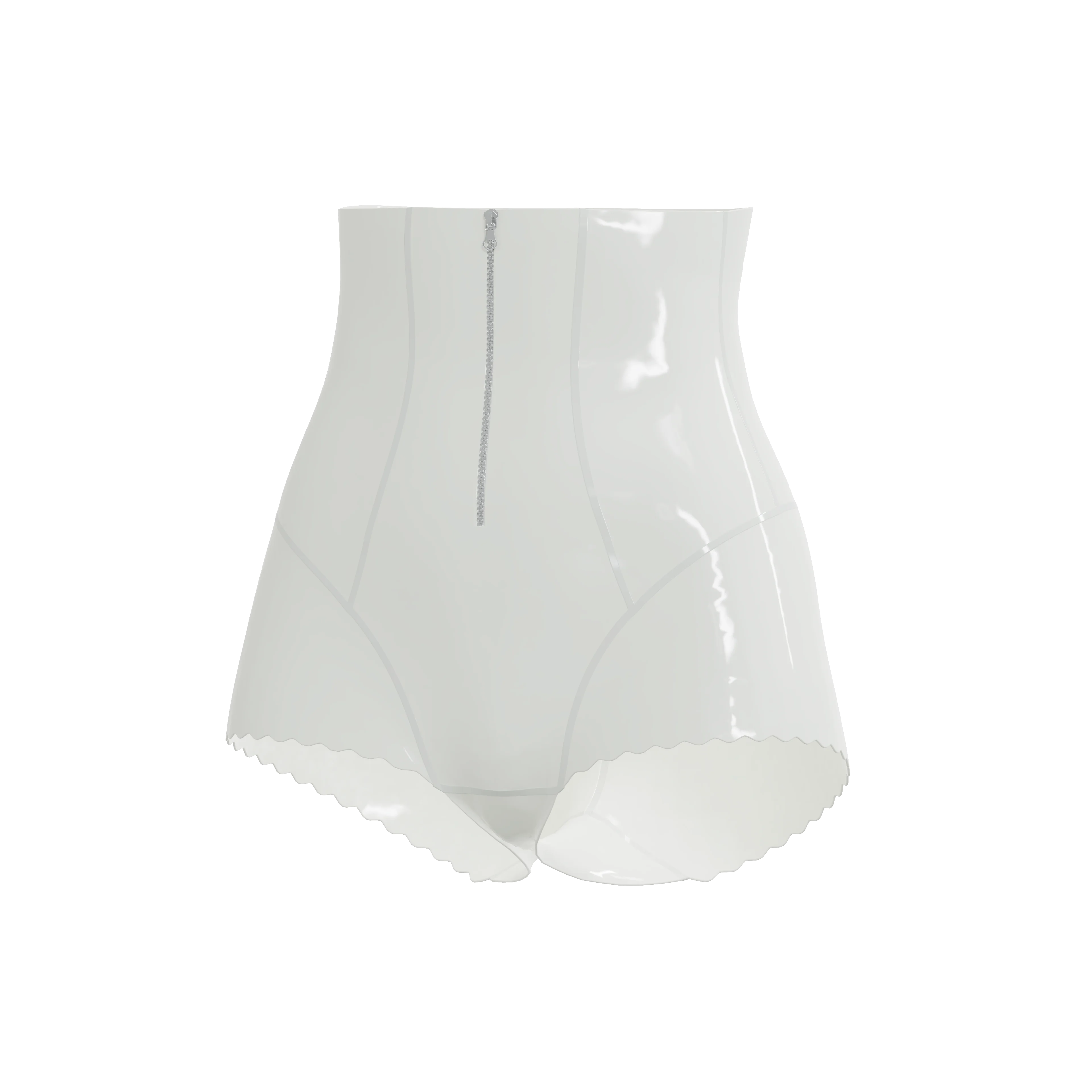 Women High Waist Short Pants with Zipper Customization Latex Shorts HB001