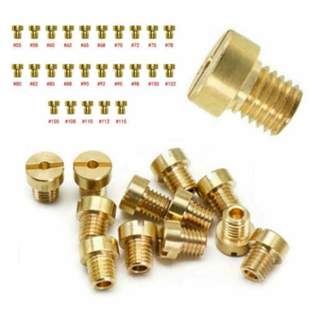 25pcs Carburetor Main Jet Set 55 - 115 M6 6mm Thread For Dellorto PHNL PHVA PHBH PHBN PHBG VHBT Carburetor Injector Nozzle