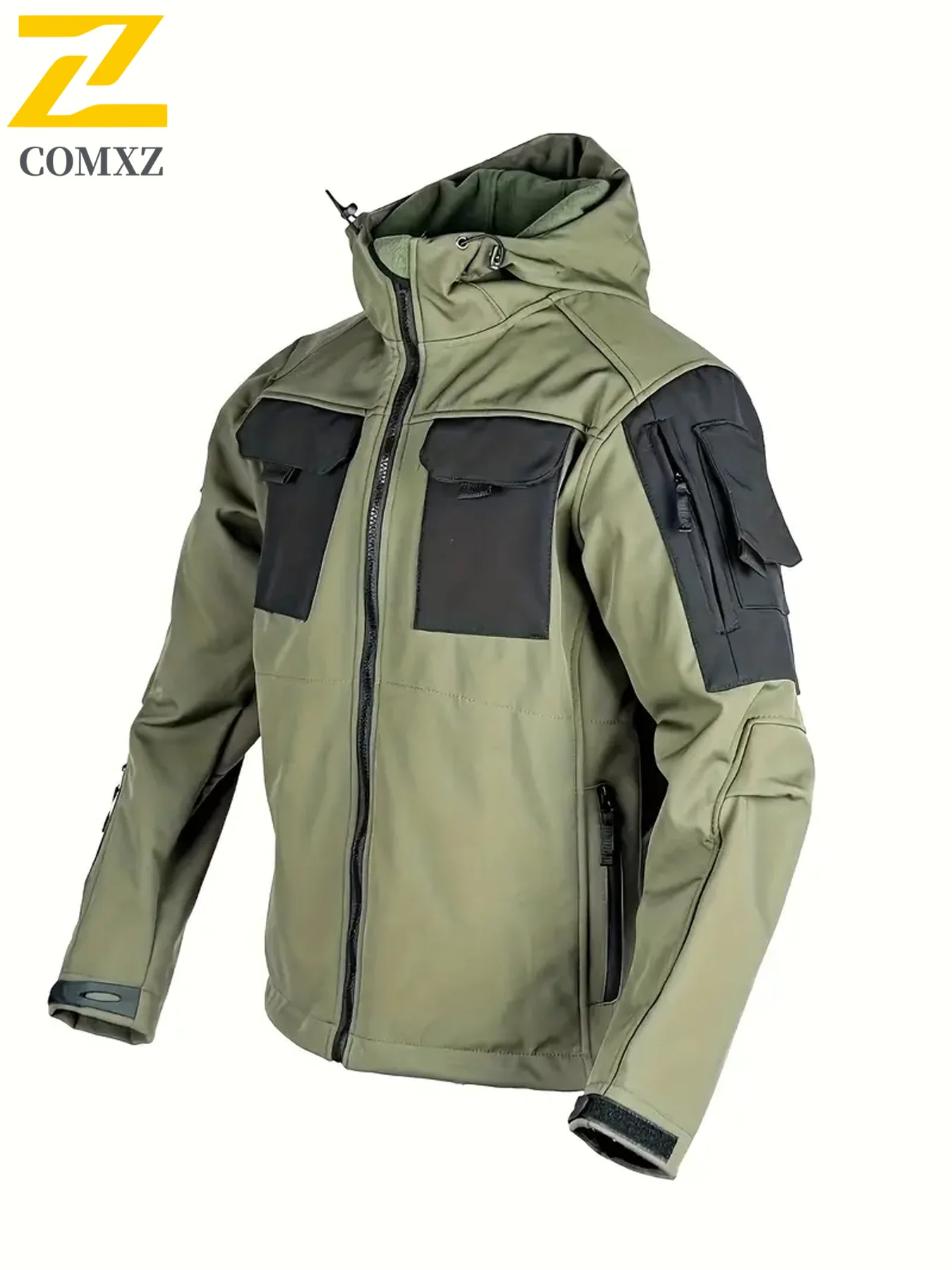 EiAO ​Men's Military Tactical Jacket Waterproof Softshell Hunting Coat Outdoor Combat Sports Windbreaker