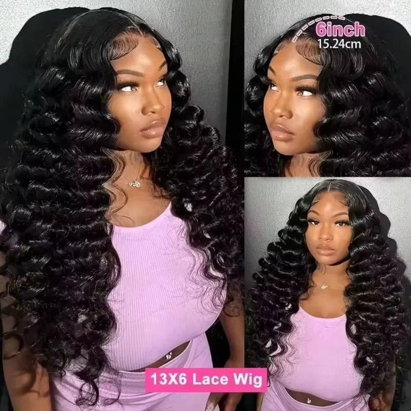Body Wave Human Hair Wigs 13x6 Hd Lace Frontal Wigs 250 Density 40 Inch For Black Women Pre Plucked Loose Wave Lace Frontal Wig