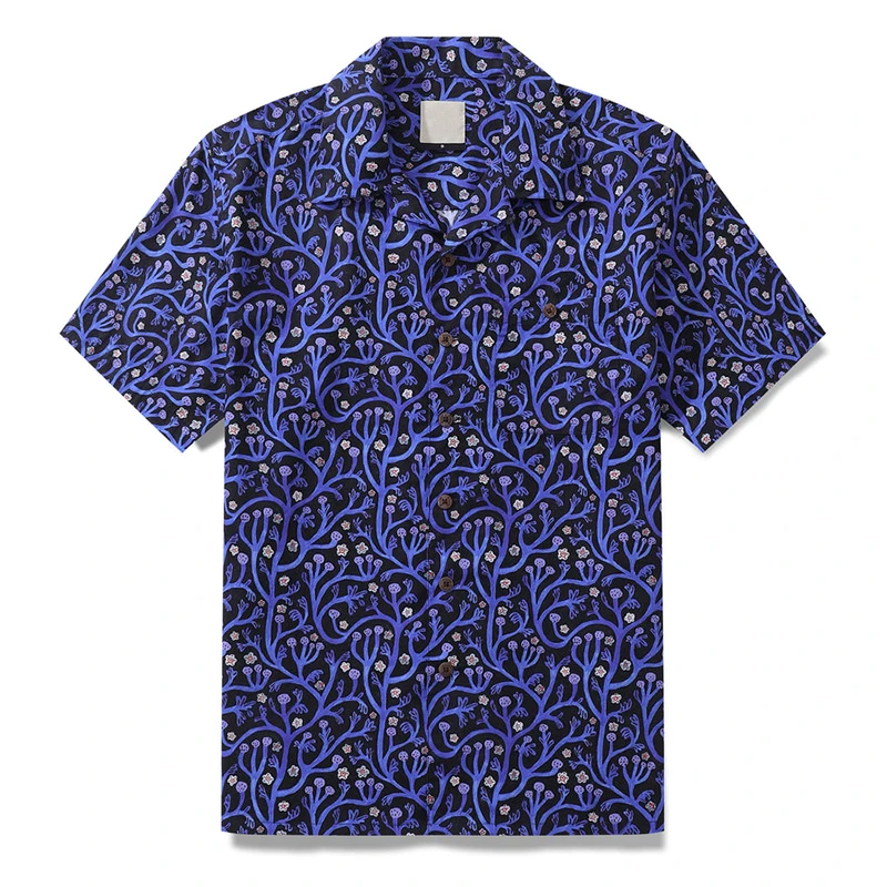 thumbnail image 1 of Camisas para hombre con estampado de animales marinos 2024, blusa de manga corta con estampado 3D de caracoles, ropa de calle, blusas hawaianas para fiestas, camisas casuales, 1 of 4