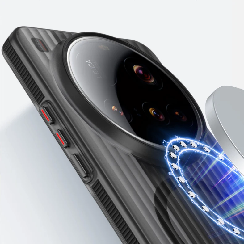 Enhanced Transparent Magnetic Protective Back Cover with Anti-Slip Feature