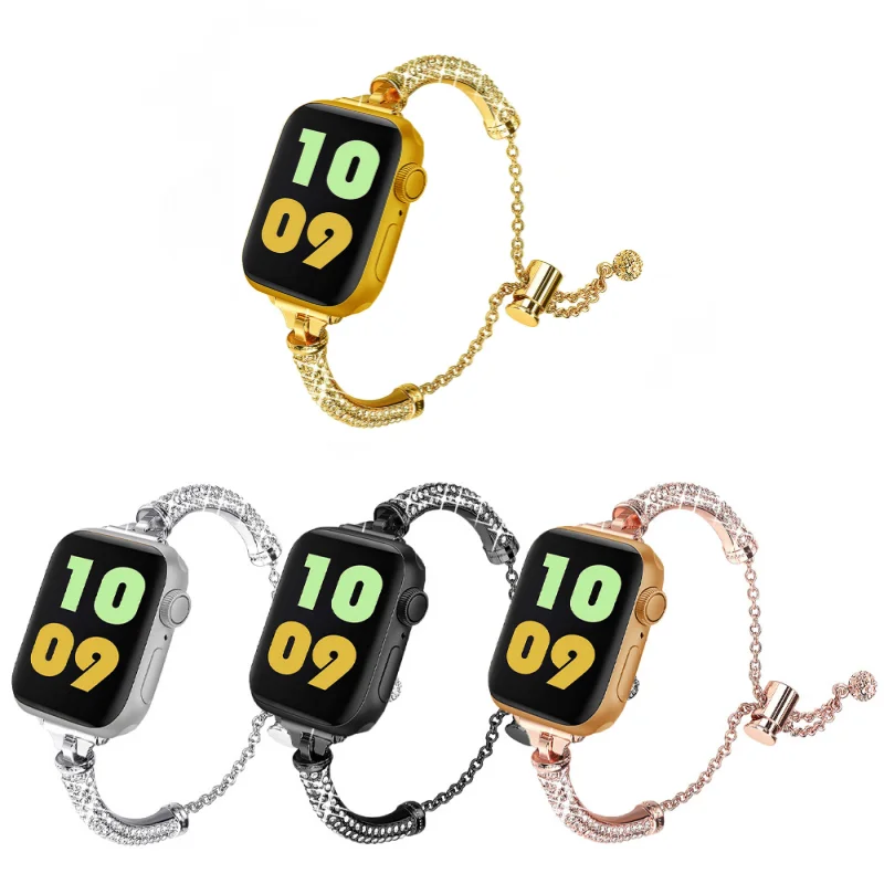 

Sparkling Strap for Apple Watch 42/44/45/49mm Shiny Diamond Bracelet Strap for iWatch Series Samsung Watch6 38/40/41MM Band