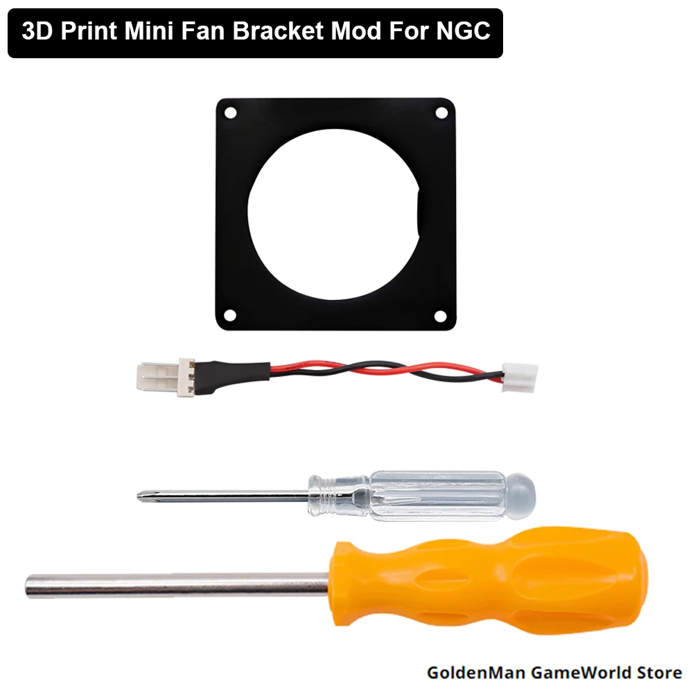 Bitfunx 3D Print Mini Fan Bracket Mod Suit Per Ventola Nocura Da 40Mm Per Console Di Gioco Ngc Nintendo Gamecube