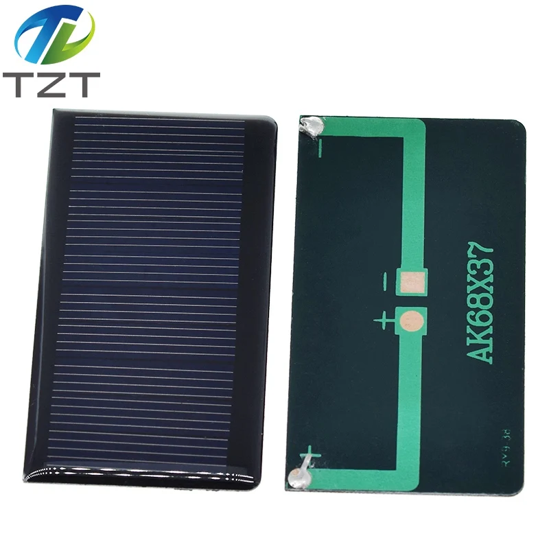 1/3PCS 5.5V 50mA Pannelli Solari Policristallini 68x37mm Mini Sunpower Celle Solari FAI DA TE Pannello Fotovoltaico per Il Caricabatteria - immagine 3