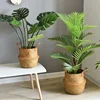 Wicker Storage Basket Flower Baskets Laundry Storage Decorative Basket Rattan Flower Pot Garden Planters Household Organizer 4