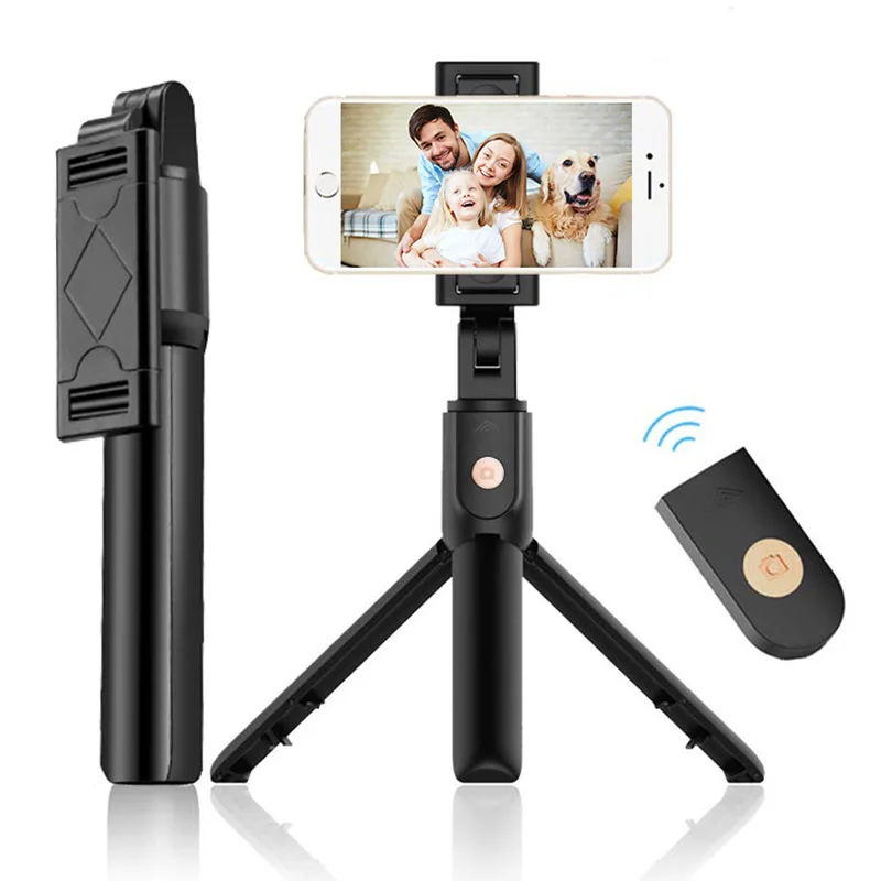 

K07 Portable wireless Bluetooth selfie stick with tripod Alloy self selfiestick smartphone selfie-stick phone for iphone camera