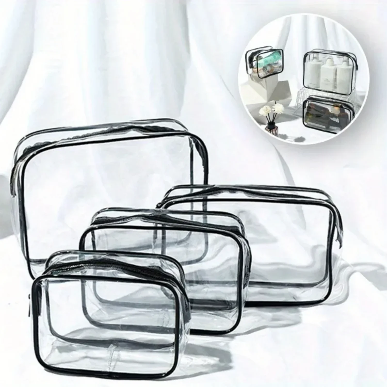 Large Capacity Waterproof Transparent Cosmetics Bag