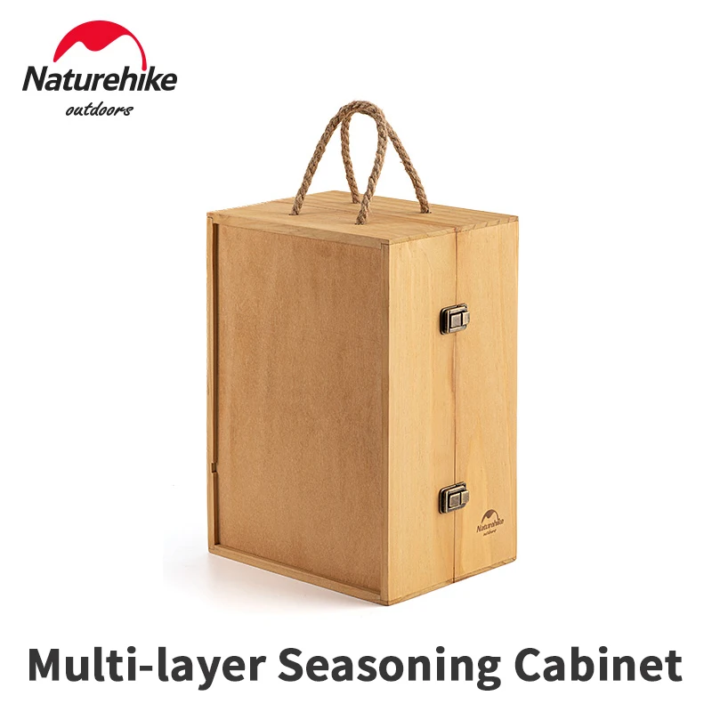 Storage bag camping storage bag 1.8kg portable storage box multi-layer outdoor camping wood seasoning box picnic wine cellar BBQ tableware cabinet