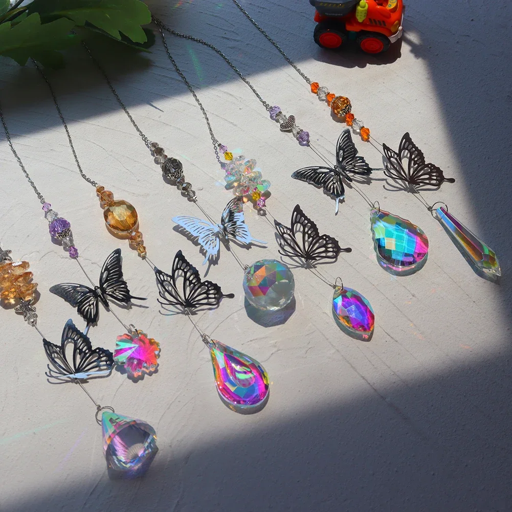 Suncatcher Dragonfly Crystal Rainbow Maker Light Car Pendant Window Hanging Sun Catcher Decoration Witchy Boho Room Fairy Decor