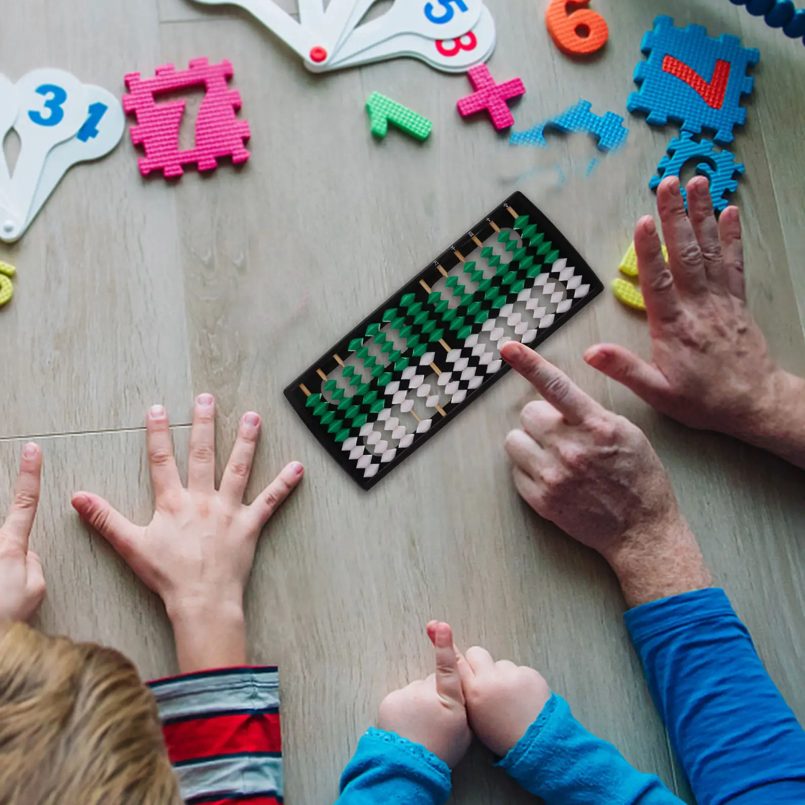 중국 스타일 주판 9개 구슬 빈티지 주판 학습 도구 학교 산술 계산 도구 학생용 정신 수학 훈련 도구